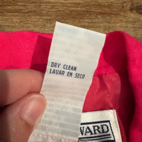 NWT VTG Jessica Howard Hot Pink Linen Blend Blazer Jacket 8 Embroidered Wedding - Picture 6 of 11